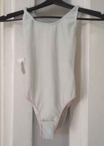 Beyaz Midi Spor Tarzı Kadın Mayo - Görsel 2