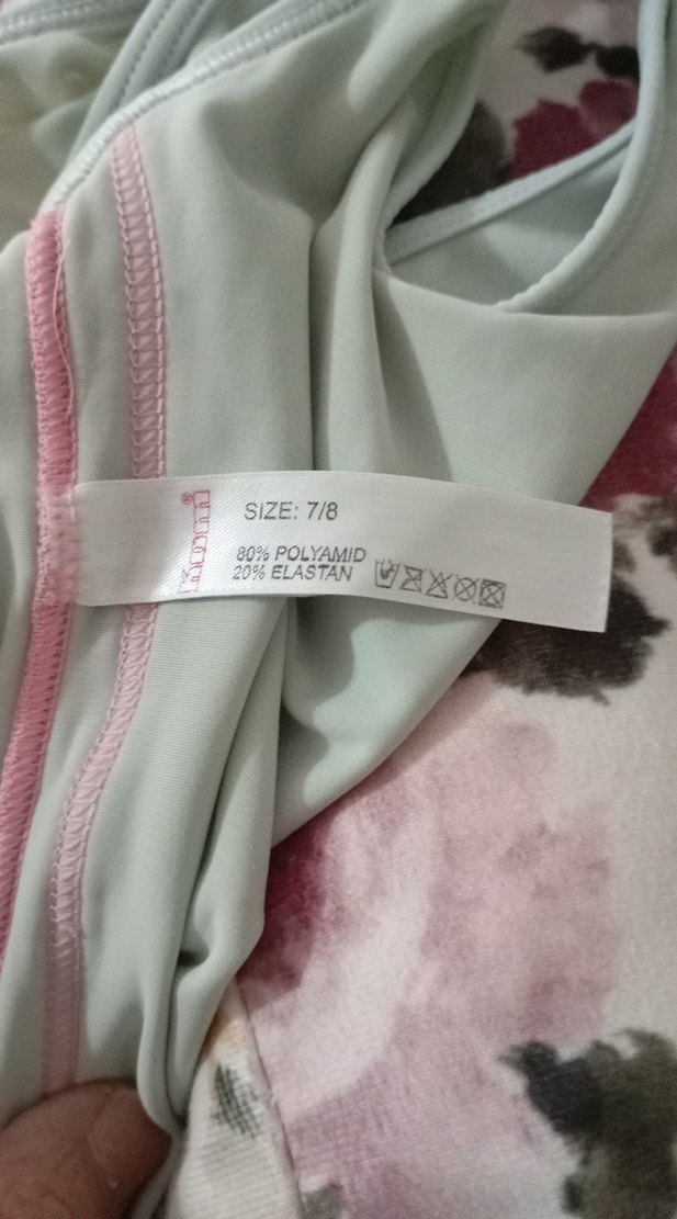 Beyaz Midi Spor Tarzı Kadın Mayo - Görsel 3