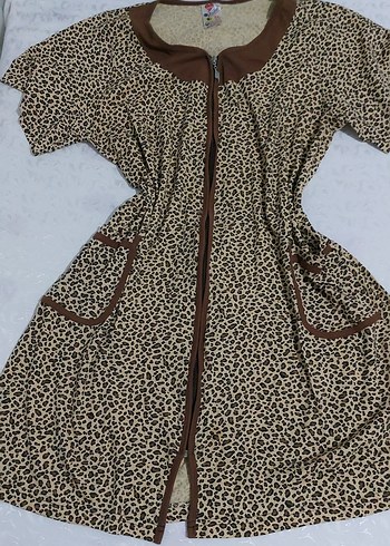 leopar desenli sabahlık gecelik