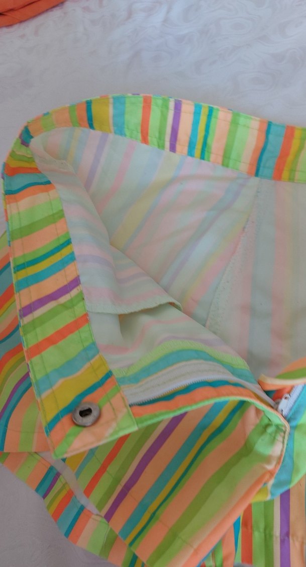 Renkli Çizgili Mini deniz Şortu - Görsel 4