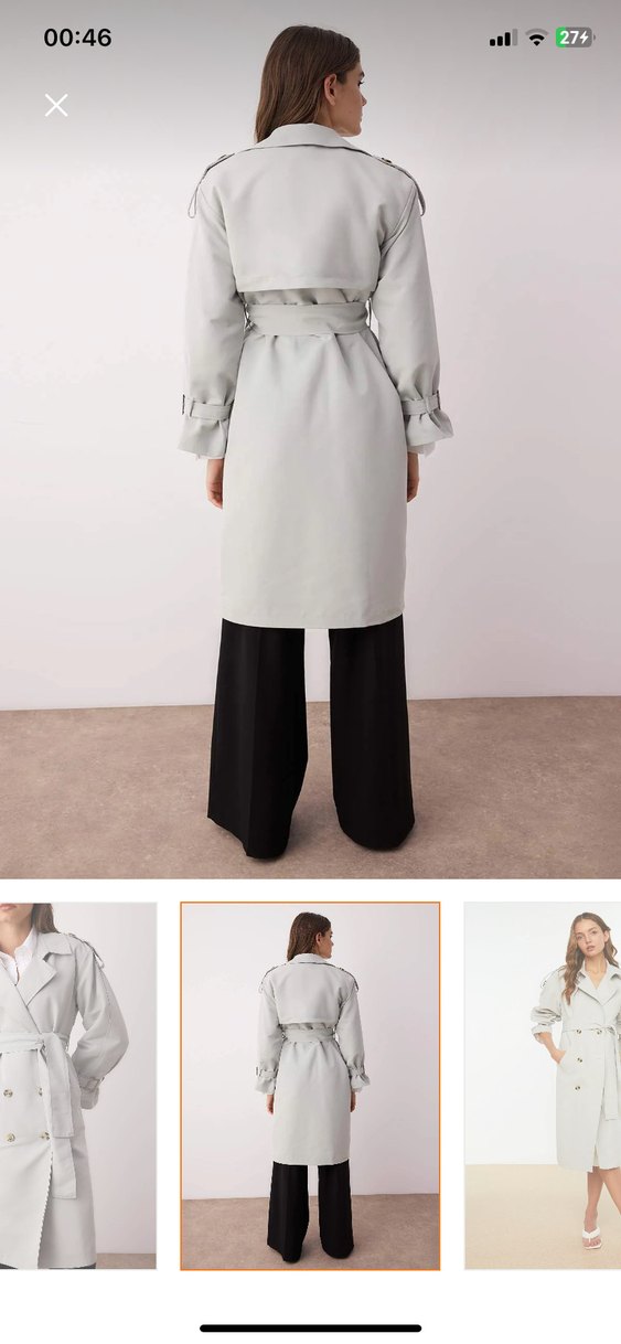 Oversize su itici trençkot - Görsel 2