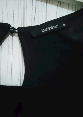 Dantel Detaylı Siyah Midi Gösterişli Elbise tişört - Görsel 2