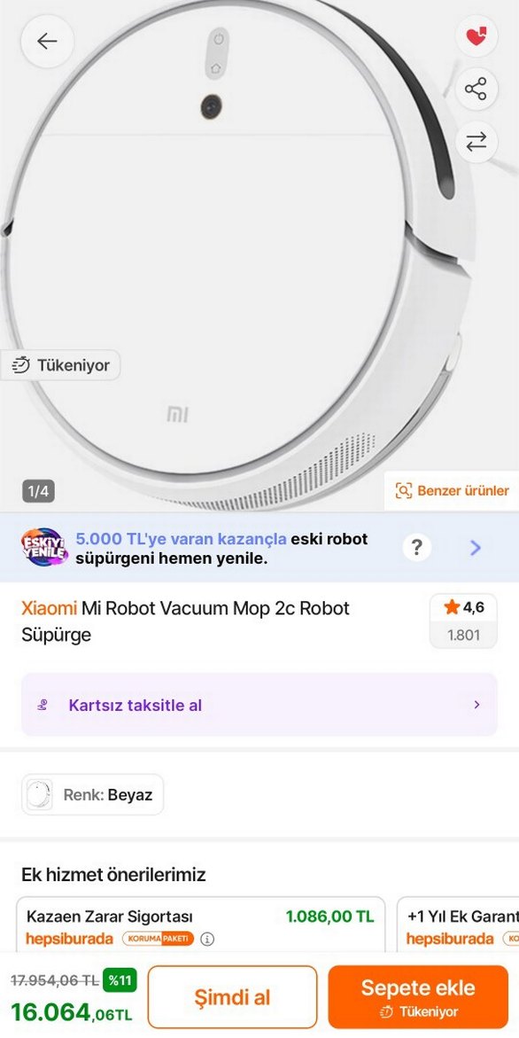 Xiaomi akıllı süpürge - Görsel 2
