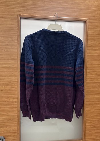 Bordo Lacivert Erkek Triko Kazak - Görsel 4