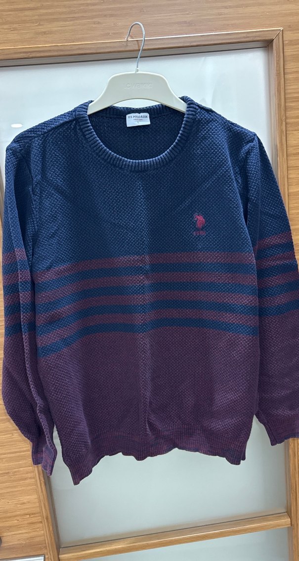 Bordo Lacivert Erkek Triko Kazak - Görsel 2