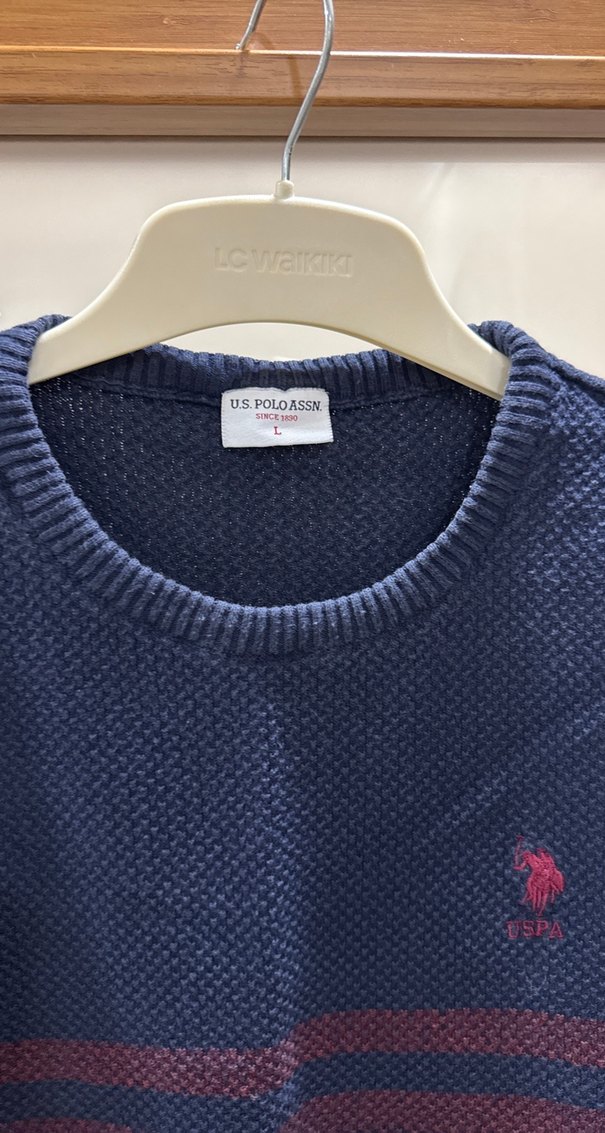 Bordo Lacivert Erkek Triko Kazak - Görsel 3