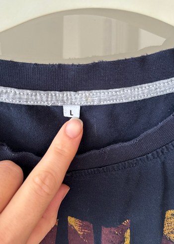 Kadın Lacivert Baskılı Kısa Kollu Tişört - Görsel 2