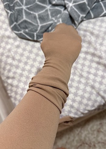 Kız çocuk ten rengi buz pateni çorabı - Görsel 3