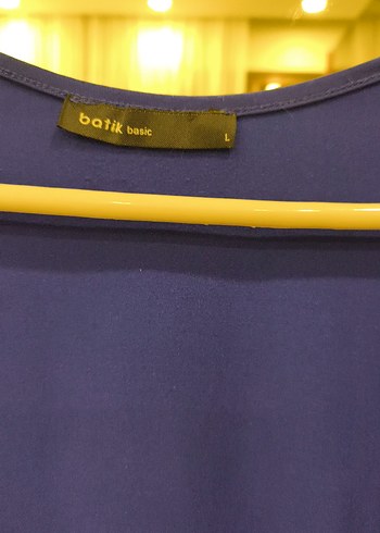 Batik Mavi Likrali Kumaş Bluz. - Görsel 2