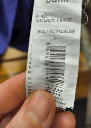 Batik Mavi Likrali Kumaş Bluz. - Görsel 4