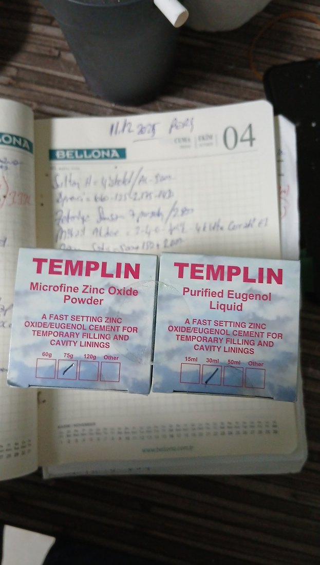 Templin Mikronize Çinko Oksit Tozu ve Saf Eugenol Likit - Görsel 2