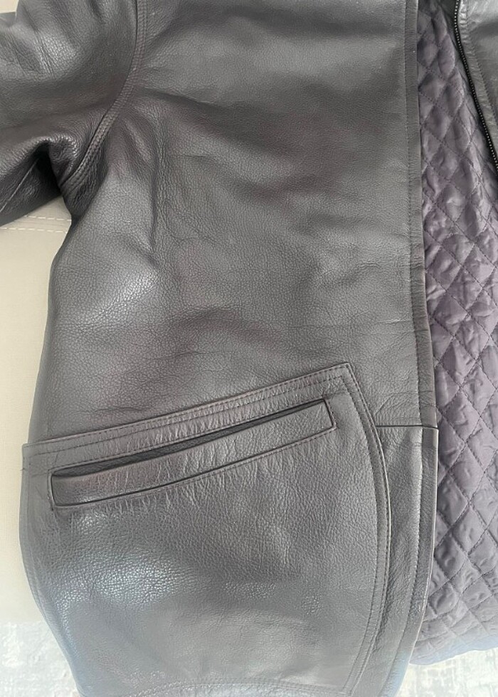 Quiksilver deri ceket orijinal deri - Görsel 4