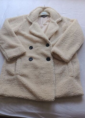 Diğer Astarlı peluş mont oversize