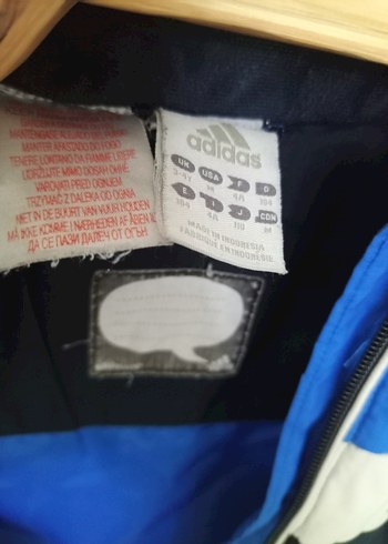 9-12 Ay Beden mavi Renk Adidas bebek mont