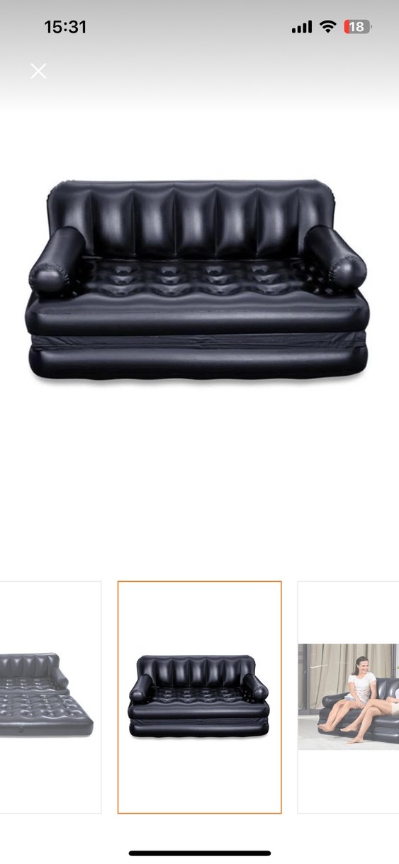 Şişme Siyah Yatak Koruyucu - Görsel 3