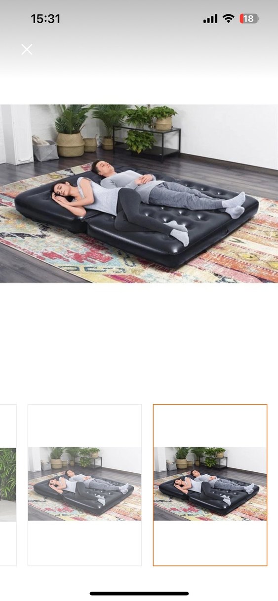 Şişme Siyah Yatak Koruyucu - Görsel 4