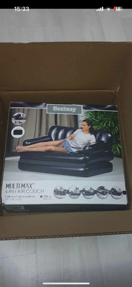 Şişme Siyah Yatak Koruyucu - Görsel 5