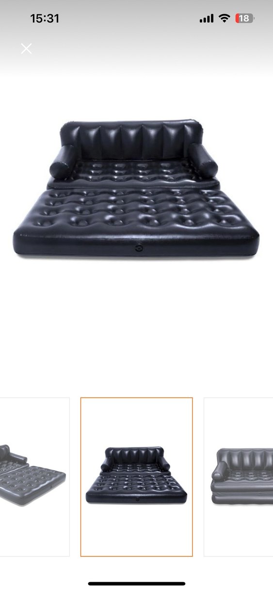 Şişme Siyah Yatak Koruyucu - Görsel 2