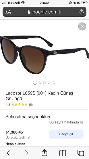 Orijinal LACOSTE KADIN