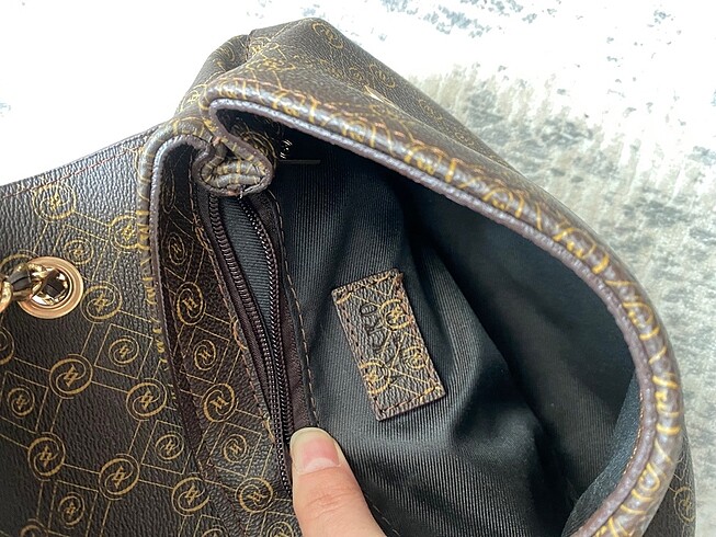 Beden kahverengi Renk Replika Vakko Monogram Çanta
