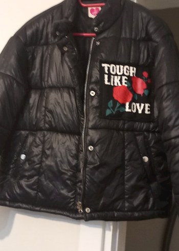 Düğmeli Siyah Kadın Uzun Kaban - Görsel 3