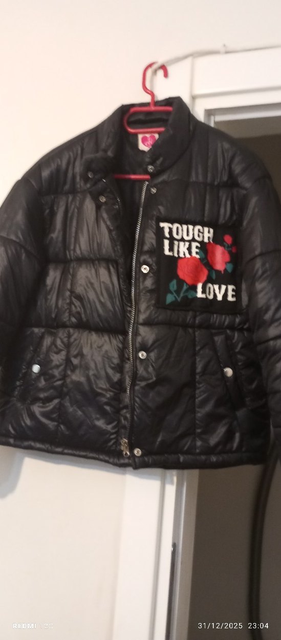 Düğmeli Siyah Kadın Uzun Kaban - Görsel 3