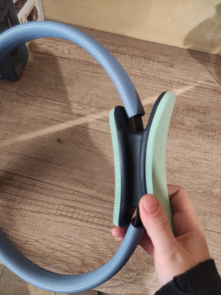 Mavi Pilates Çemberi, Kaymaz Yastıklı - Görsel 3