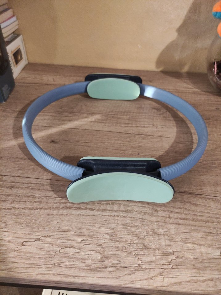 Mavi Pilates Çemberi, Kaymaz Yastıklı - Görsel 2