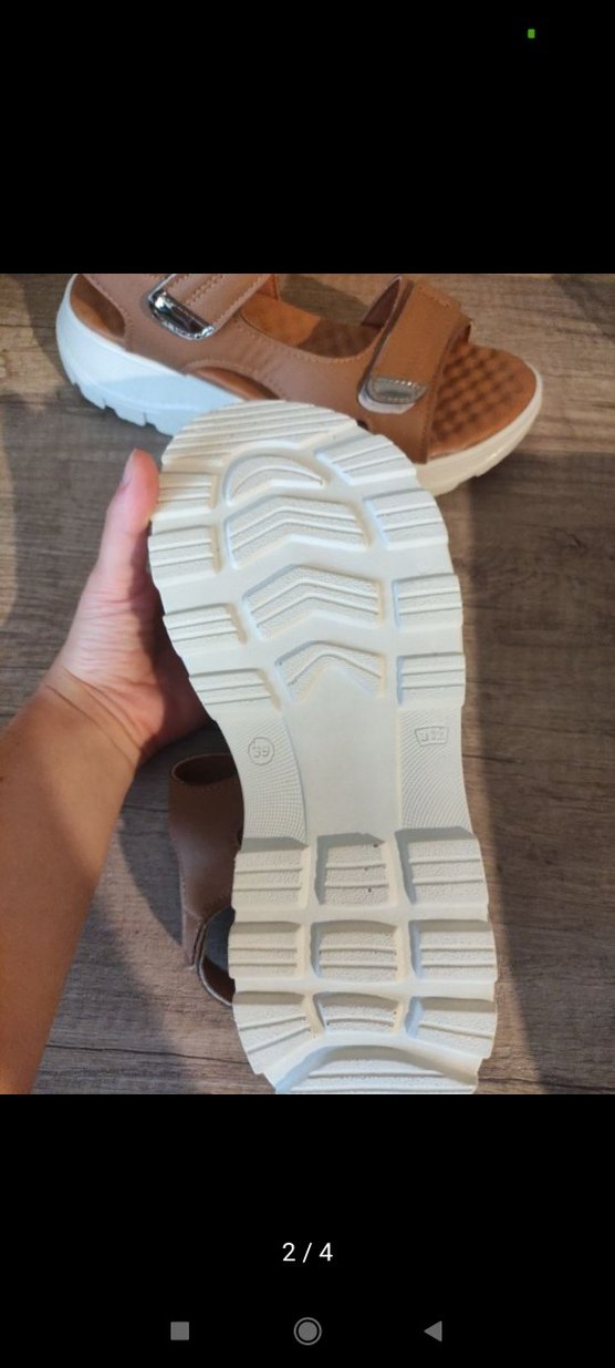 Kadın Kahverengi Dolgu Topuklu Sandalet - Görsel 2