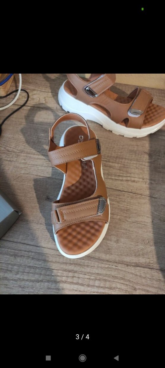 Kadın Kahverengi Dolgu Topuklu Sandalet - Görsel 3