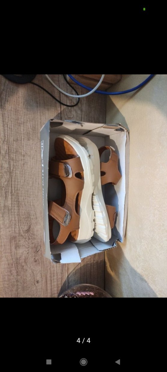 Kadın Kahverengi Dolgu Topuklu Sandalet - Görsel 4