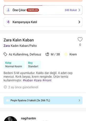 Düğmeli Beyaz Midi Kadın Kaban - Görsel 5