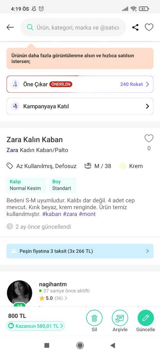 Düğmeli Beyaz Midi Kadın Kaban - Görsel 5