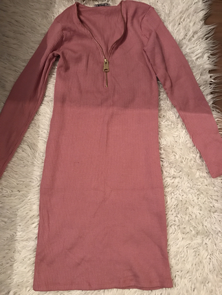 Markasız Ürün Fitilli pembe elbise
