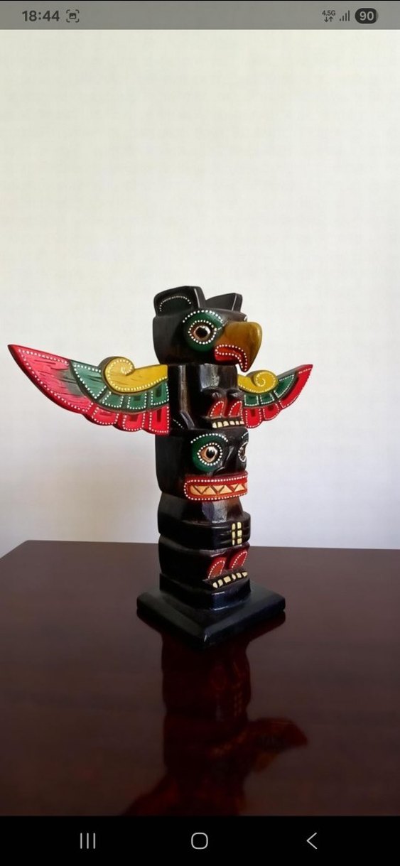Renkli Kanatlı Totem Figürin ÜRÜN BALI DEN GELDI - Görsel 2