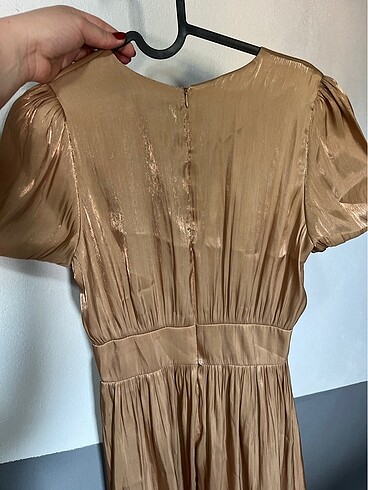 s Beden camel Renk Zara Gold Elbise