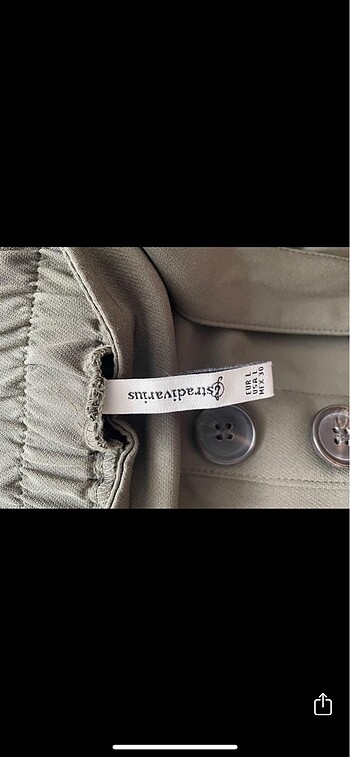 l Beden Stradivarius yeşil havuç pantolon