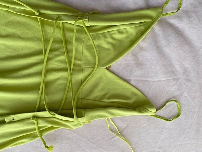 l Beden yeşil Renk #zara #mango #elbise