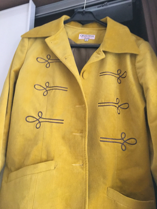 xl Beden sarı Renk Qrispina of Sweden marka kadife ceket