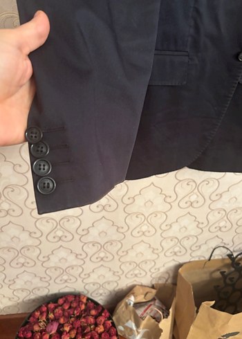 52 Beden Erkek Klasik Kesim Gri Takım Elbise Ceketi