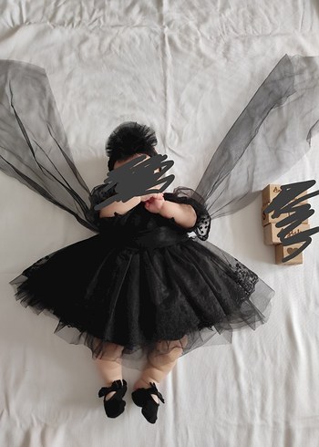 6-9 Ay Beden Caramell baby Kız Bebek Siyah Abiye