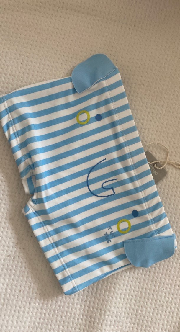 Çizgili Mavi Erkek Çocuk Mayo - Görsel 2