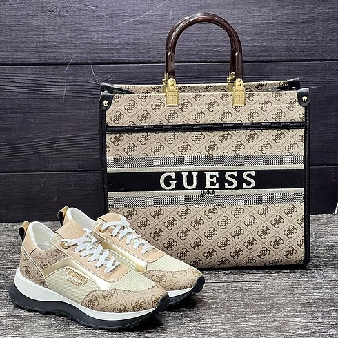 Guess İthal kalite guess ayakkabı çanta takım