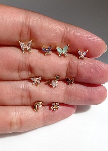  Beden beyaz Renk Çelik TRAGUS PİERCİNG 