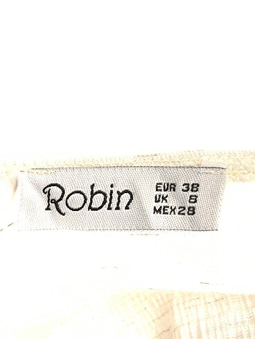 38 Beden beyaz Renk Robin Bluz %70 İndirimli.