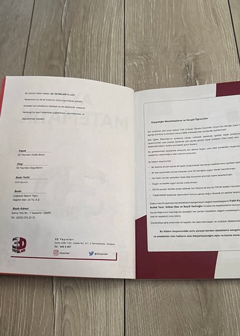 Beden AYT Matematik Soru Bankası 3D Yayınları