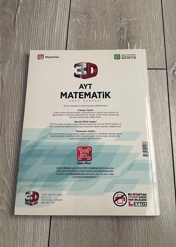 AYT Matematik Soru Bankası 3D Yayınları