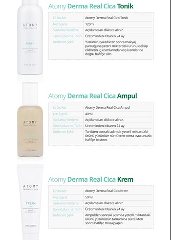 Atomy Derma Real Cica Cilt Bakım Seti - Görsel 2