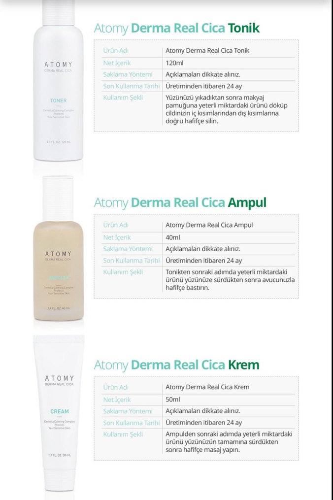 Atomy Derma Real Cica Cilt Bakım Seti - Görsel 2