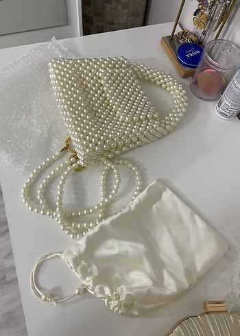 İnci İşlemeli çanta - Görsel 8